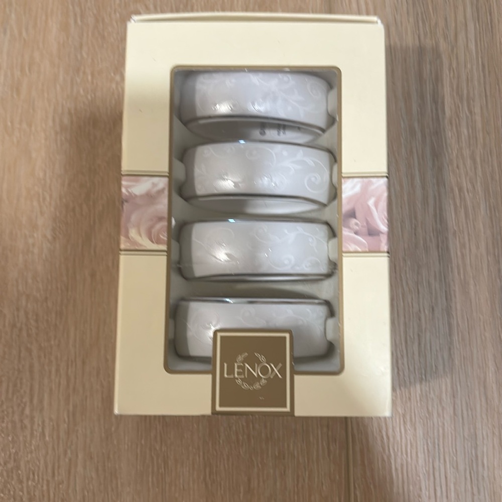 Lenox Opal Innocence Napkin Rings, set of 4